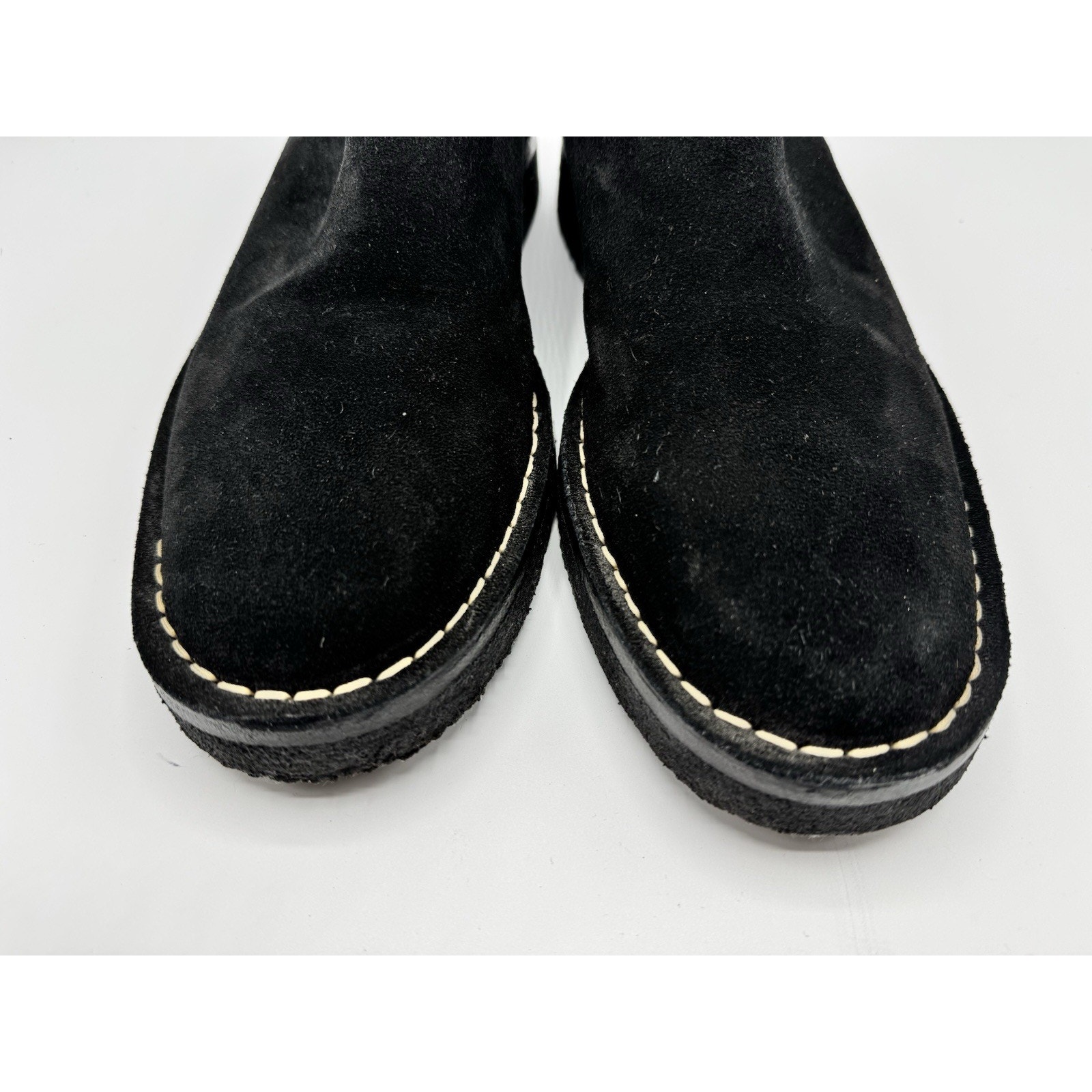 Ann Demeulemeester Vintage 90’s Black Suede Mules. Gum Sole